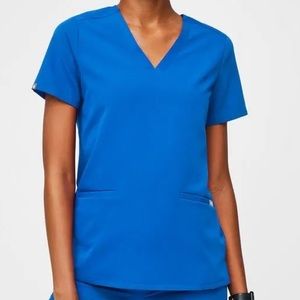 Figs • Casma Royal Blue Three-Pocket Women’s Scrub Top - S